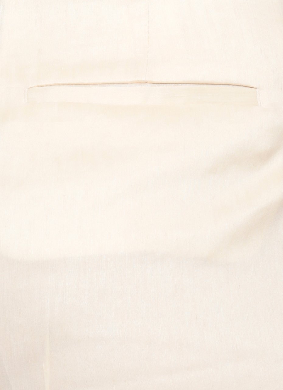 Peserico Ivory Aurea Linen-Silk Wide-Leg Pants Neutraal