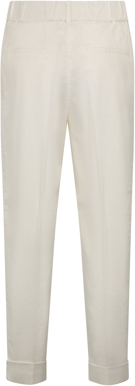 Peserico White cream pants with minimalist and elegant design. Neutraal