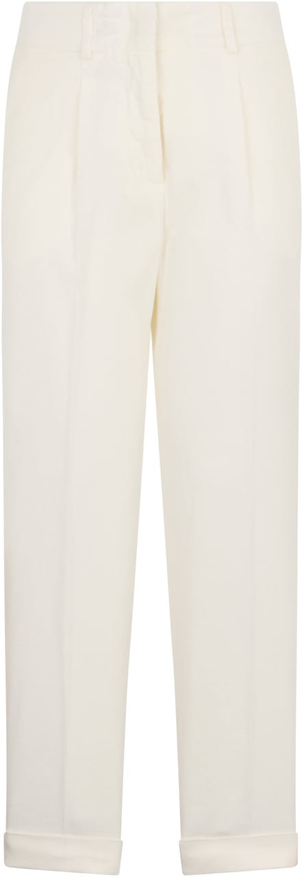 Peserico White pants with a straight cut, comfortable and versatile. Wit