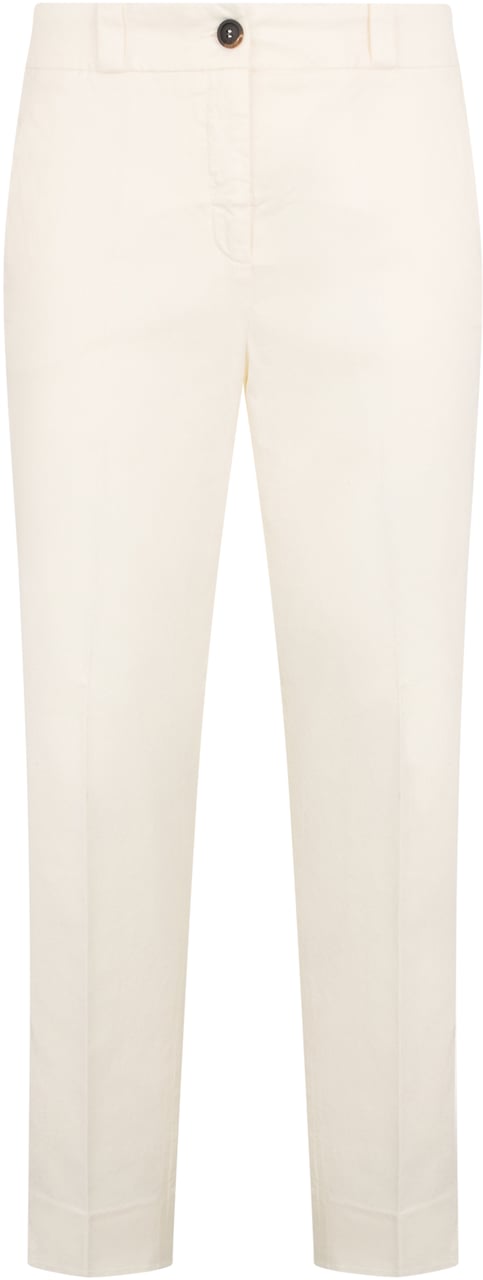 Peserico White slim pants with elegant and versatile design. Wit
