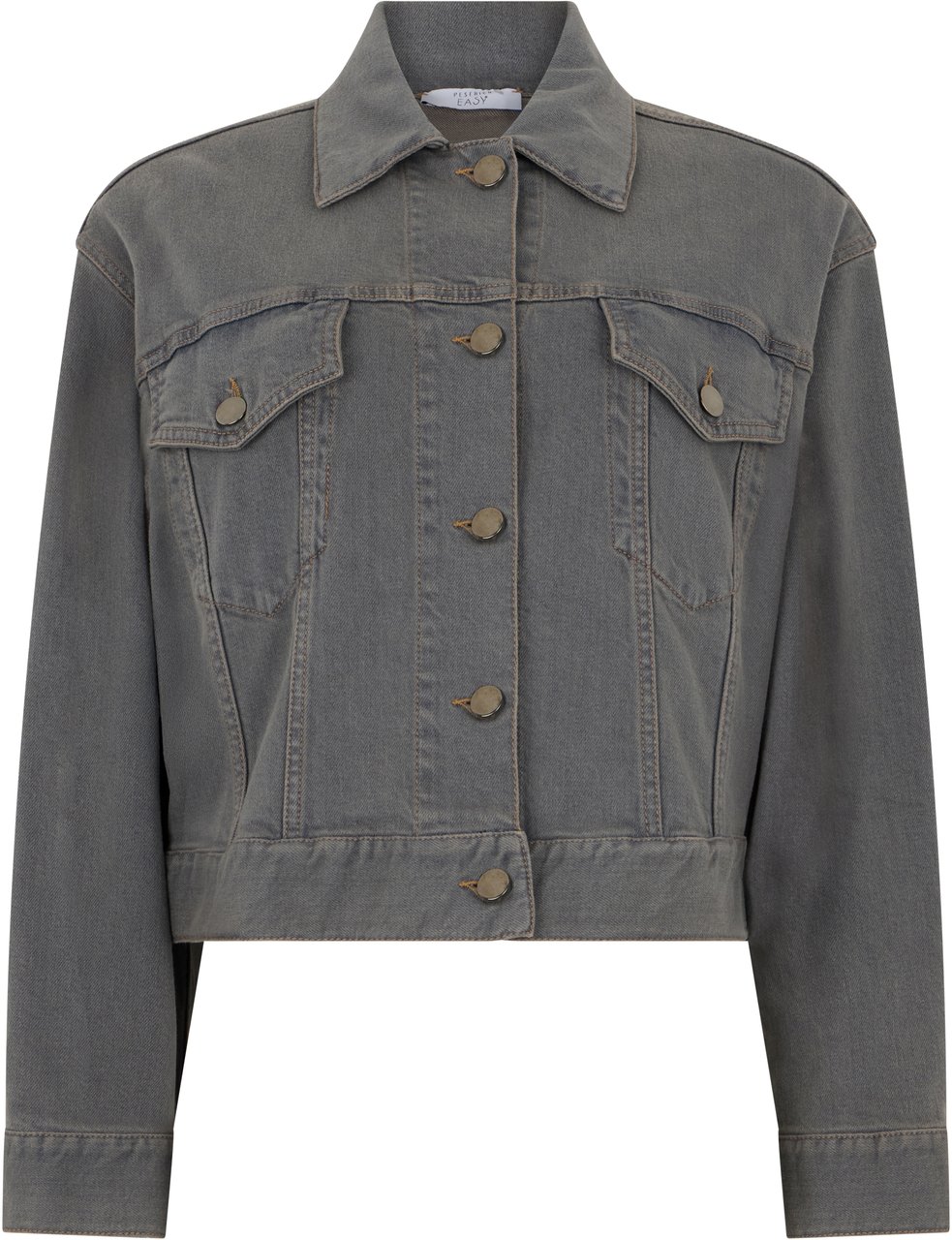 Peserico Denim jacket in dark gray with a casual and versatile design. Grijs