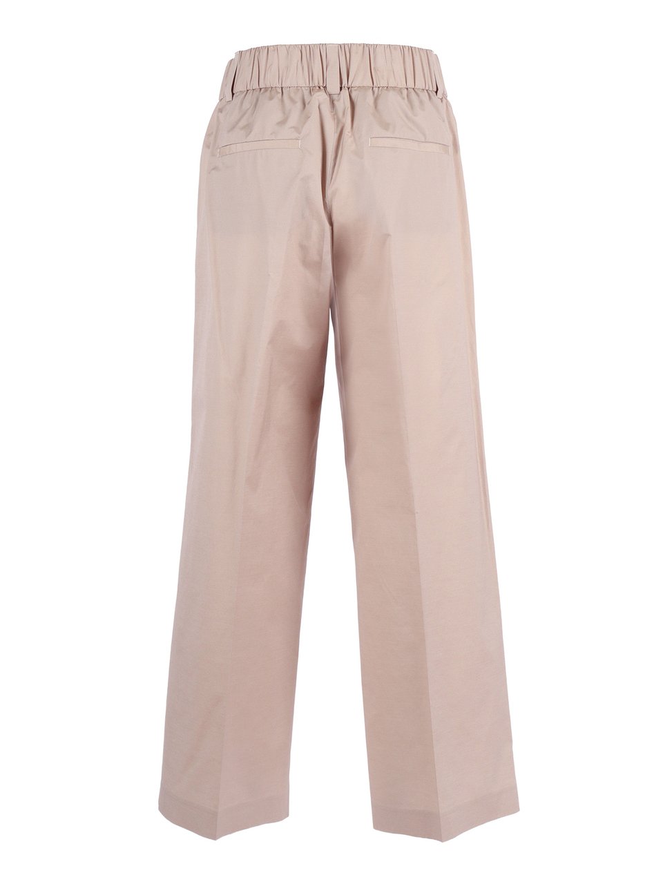 Peserico Cropped Wide-Leg Trousers with Elasticated Waistband Roze