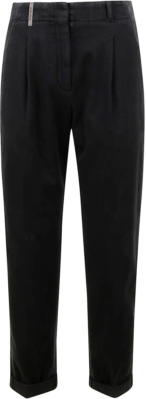 Peserico Trousers Black Zwart
