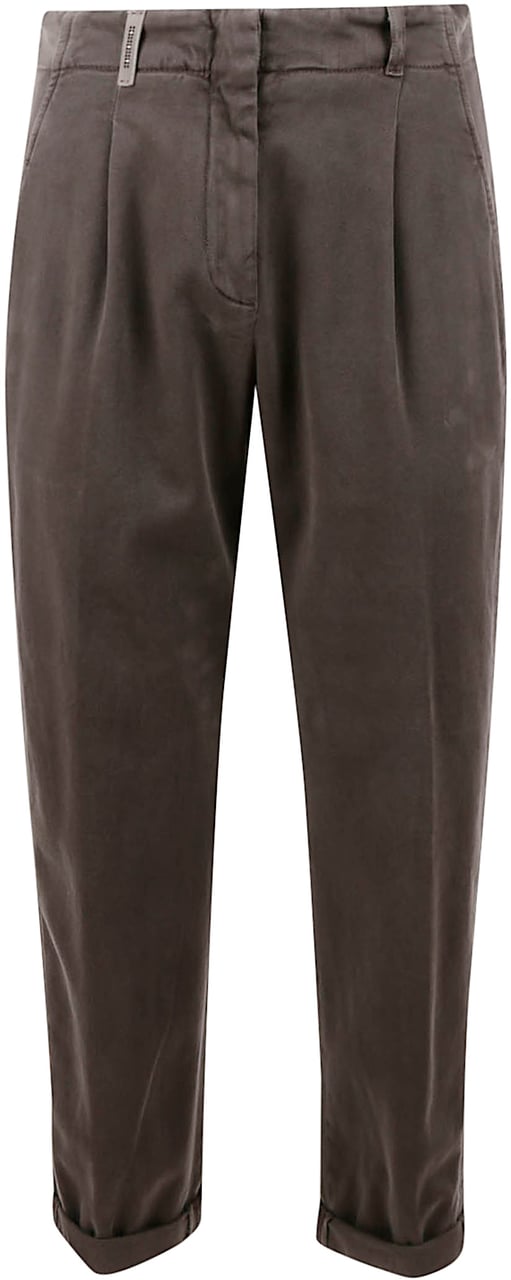 Peserico Trousers Brown Bruin