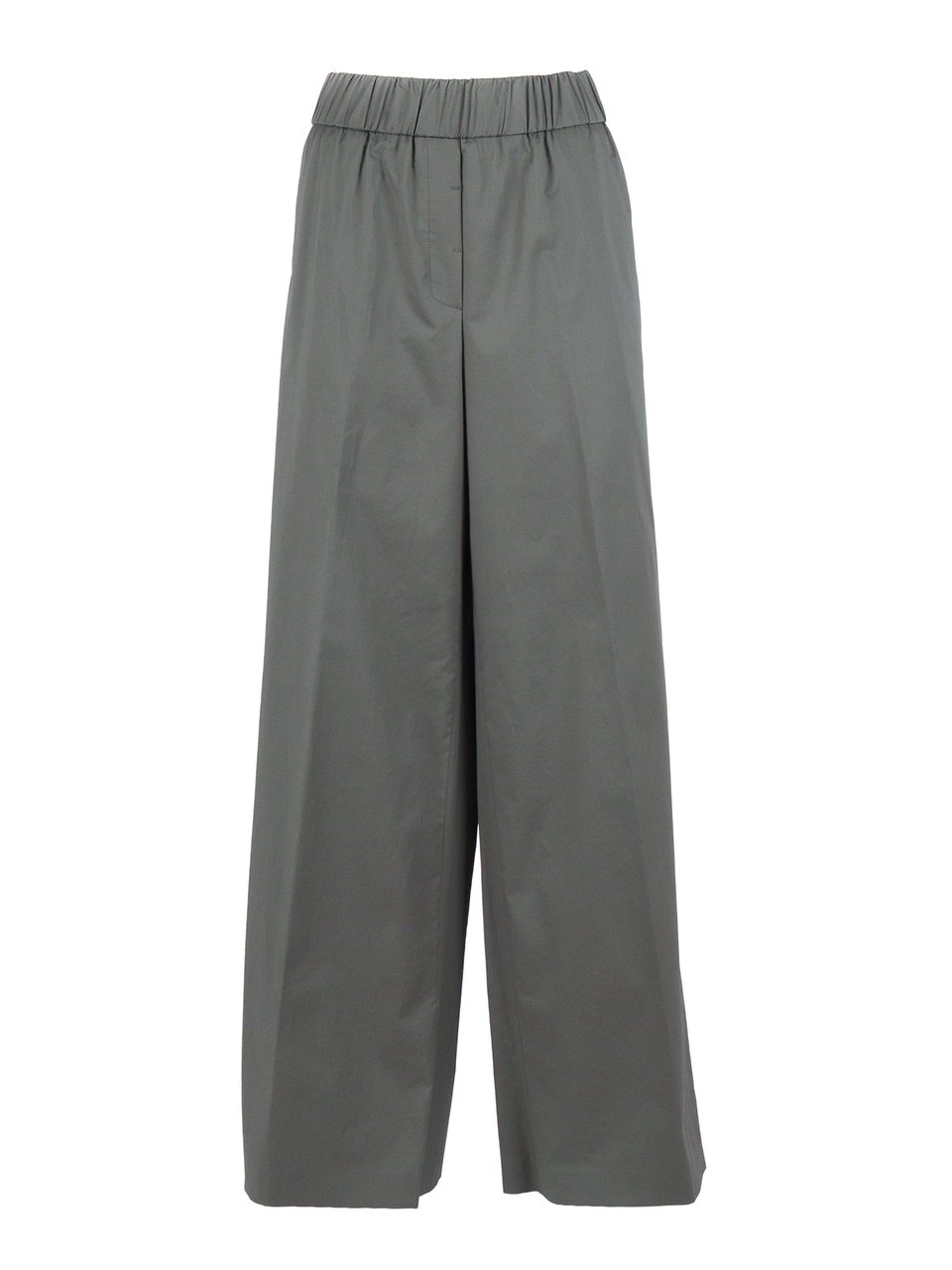 Peserico Woman Trousers Relaxed Matte Straight-Leg Pants Grijs