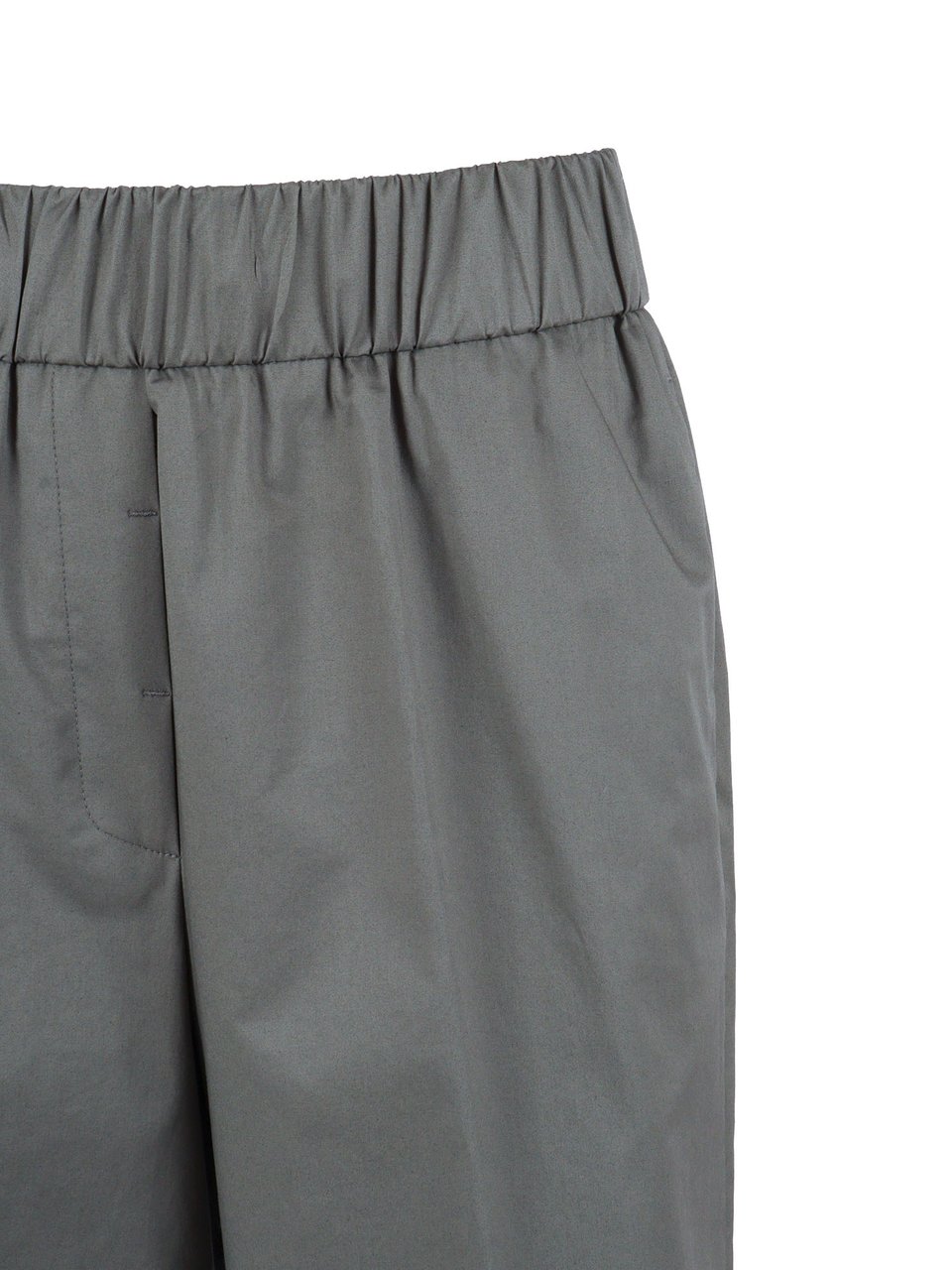 Peserico Woman Trousers Relaxed Matte Straight-Leg Pants Grijs