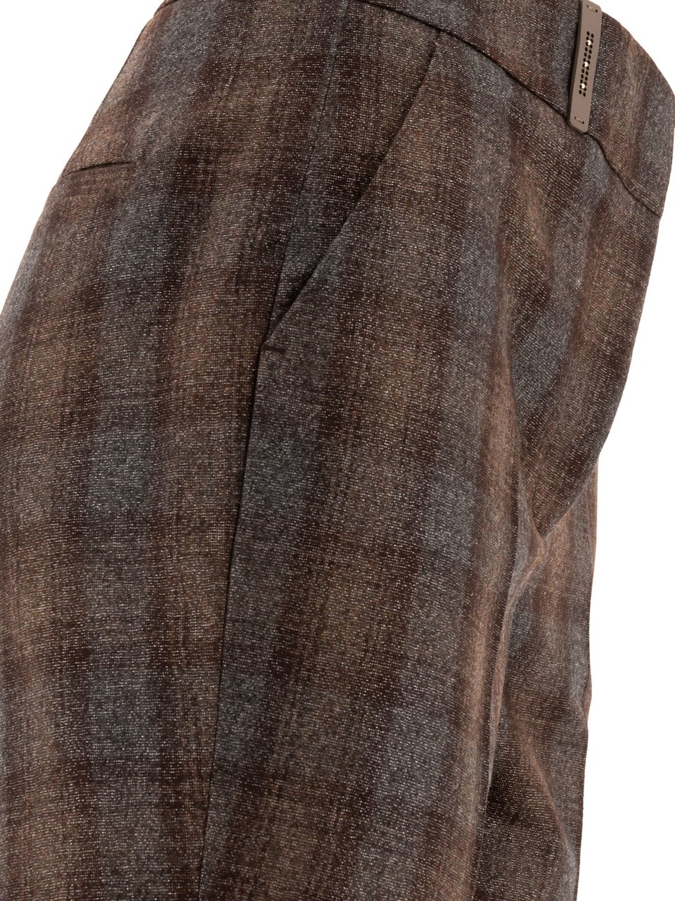 Peserico Check wool trousers Bruin