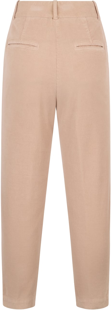 Peserico Beige modern pants with a high waist and casual yet refined design. Beige