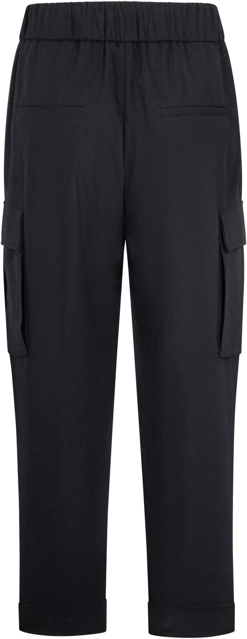 Peserico Black pants with casual and minimal design. Zwart