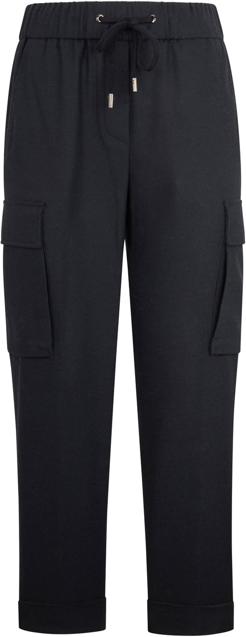 Peserico Black pants with casual and minimal design. Zwart