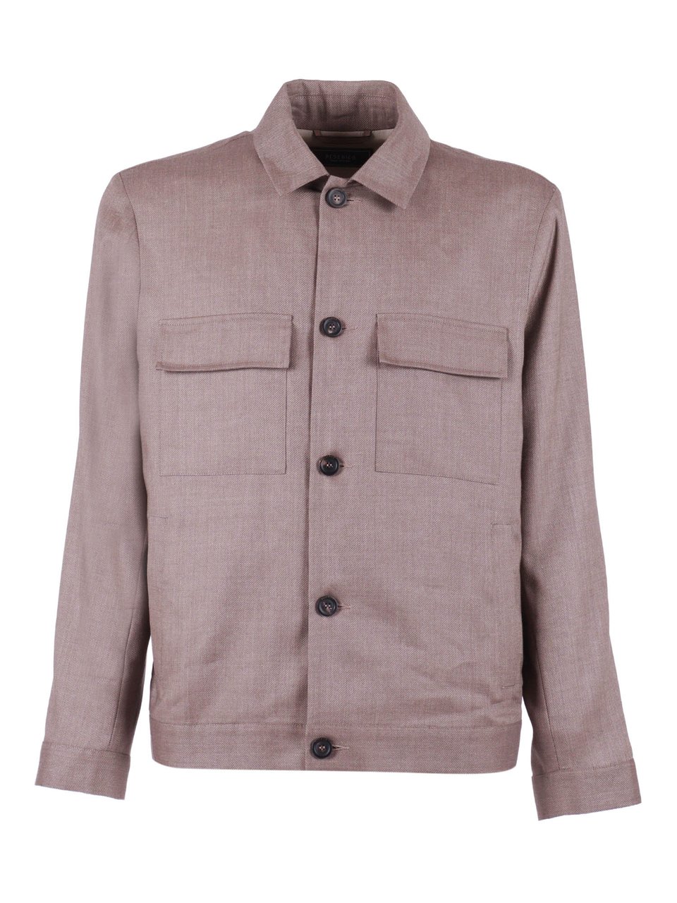 Peserico Structured Classic Collar Casual Jacket Grijs