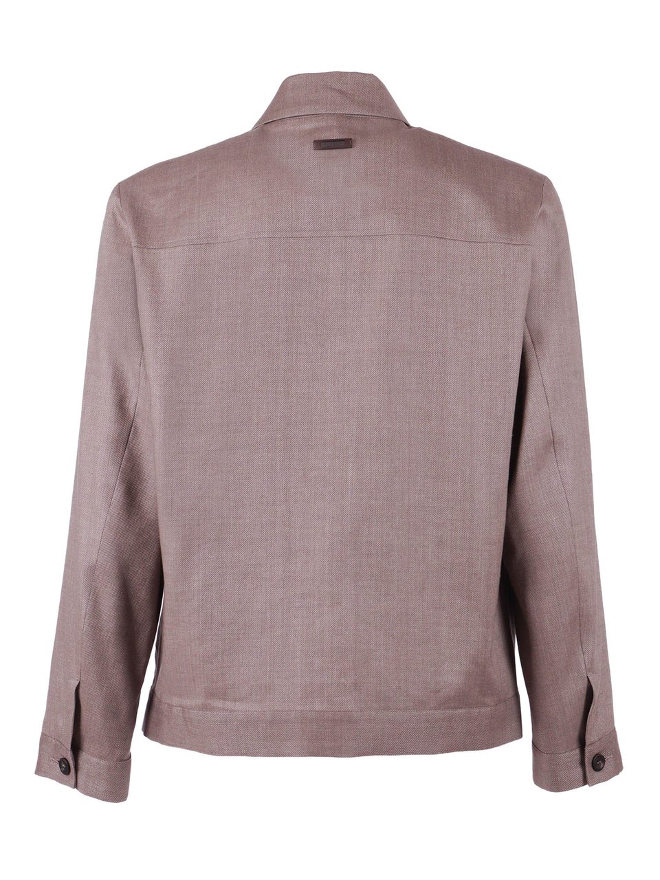 Peserico Structured Classic Collar Casual Jacket Grijs