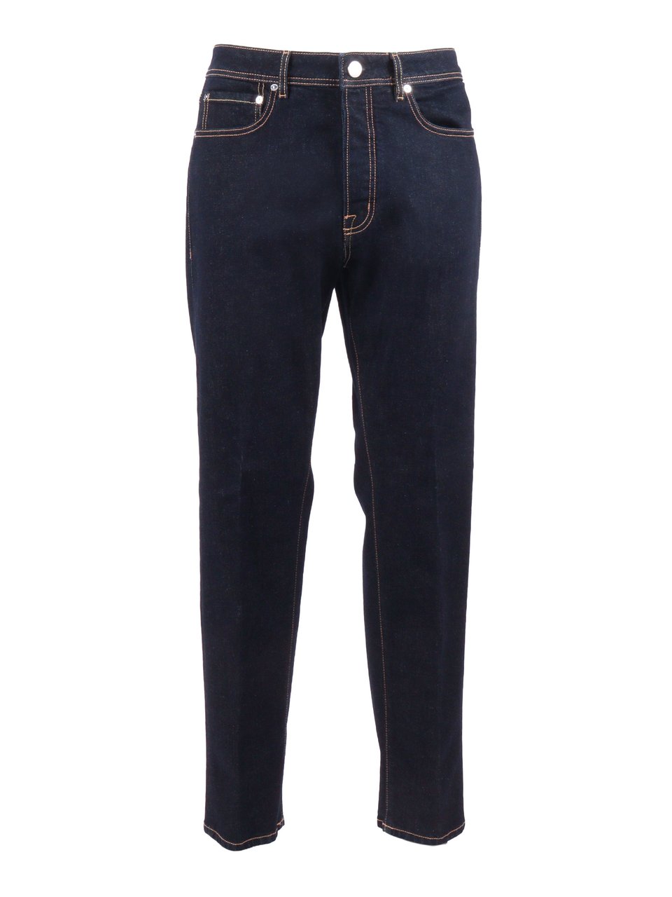 Peserico Straight Leg Blue Denim Jeans Zwart