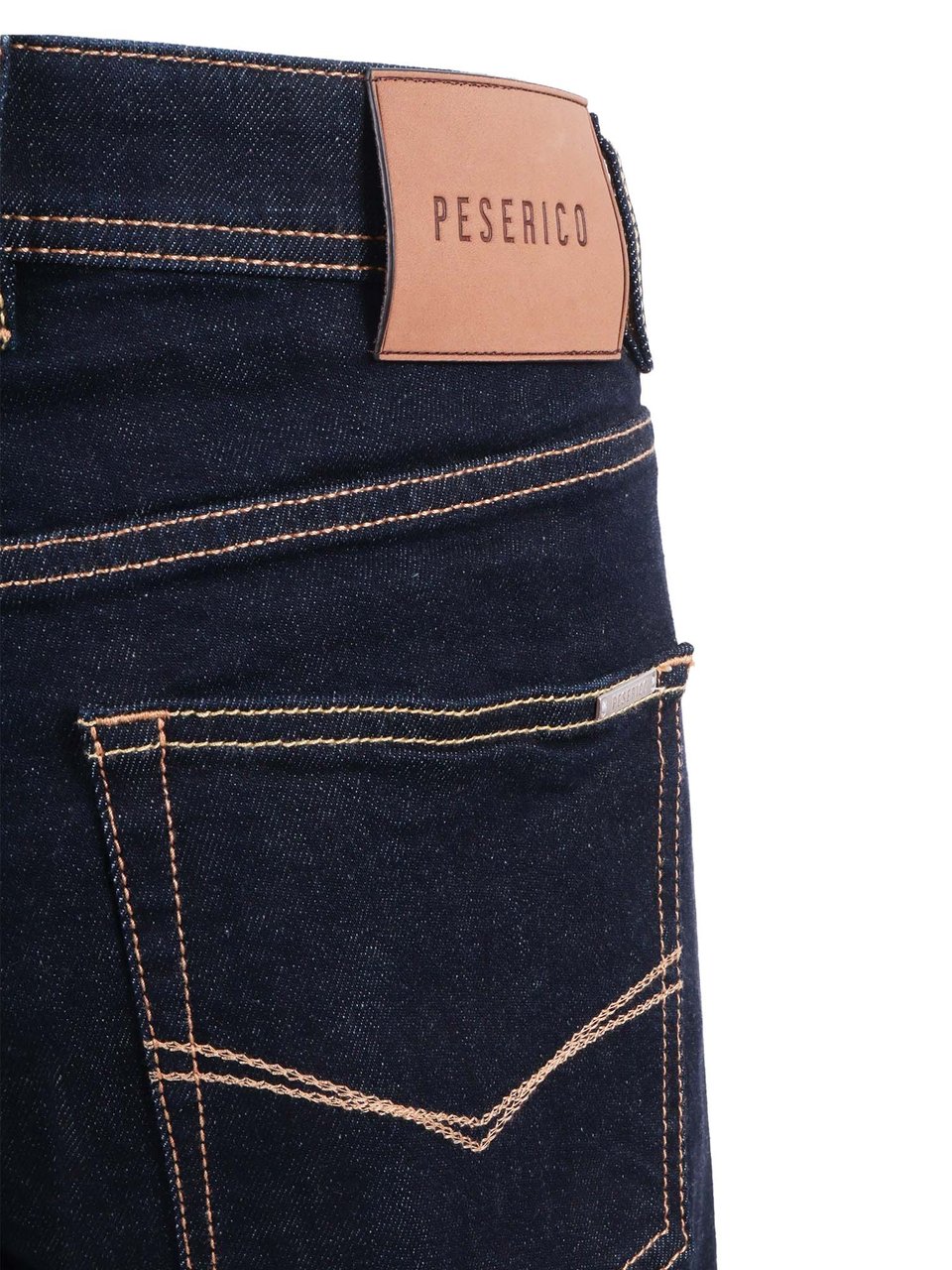 Peserico Straight Leg Blue Denim Jeans Zwart