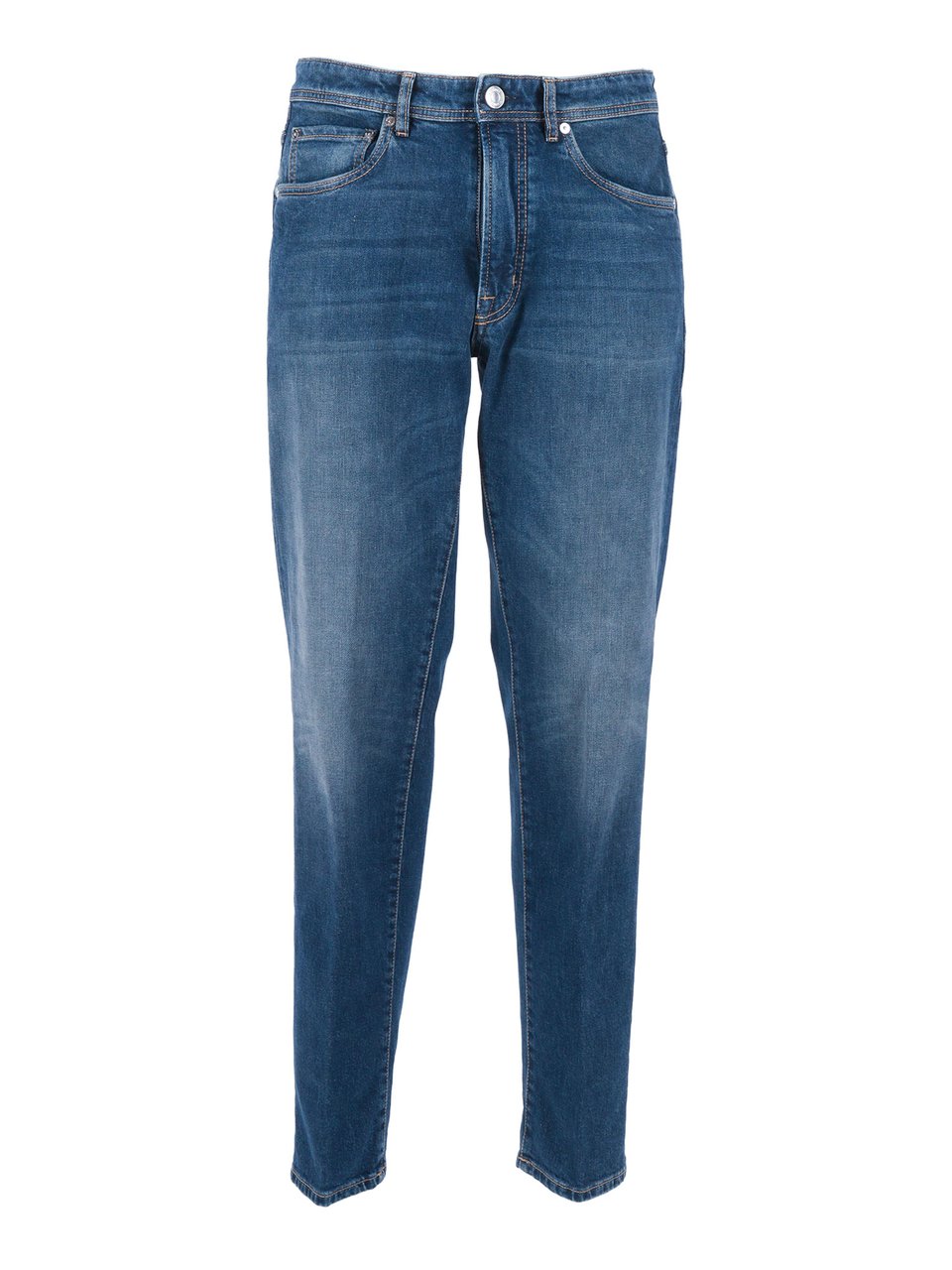 Peserico Medium Blue Five Pocket Jeans Groen