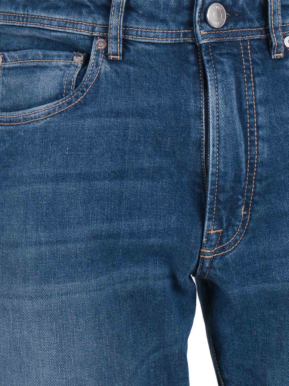 Peserico Medium Blue Five Pocket Jeans Groen