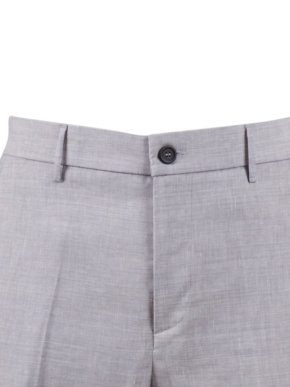 Peserico Tailored Grey Flat Front Straight-Leg Pants Grijs