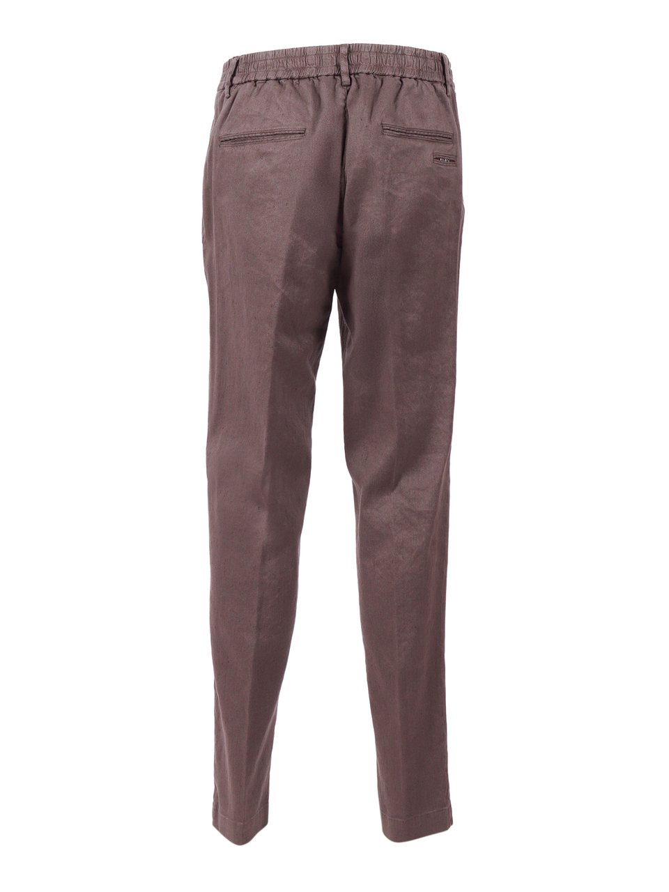 Peserico Tailored Brown Textured Straight-Leg Pants Grijs