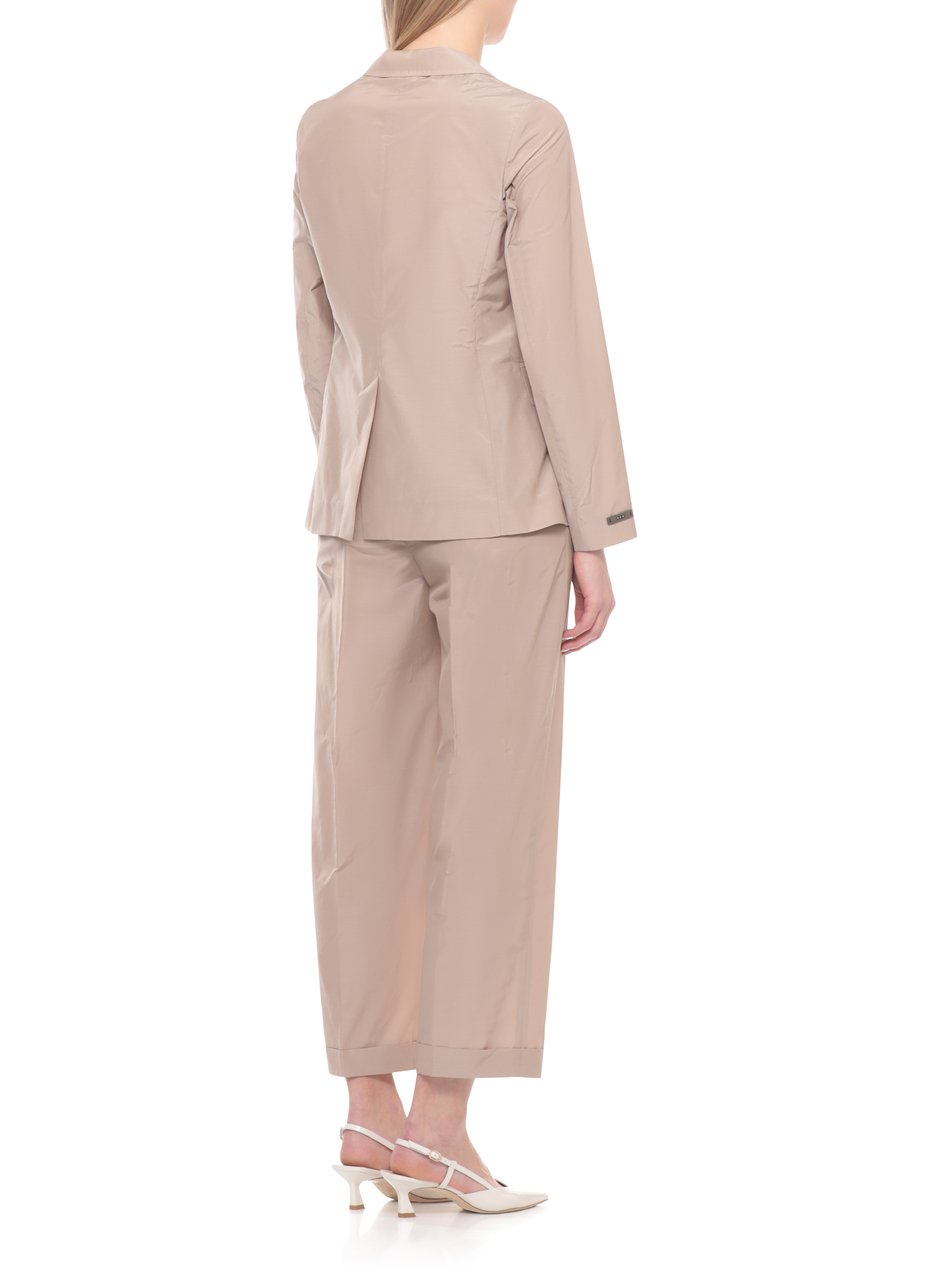 Peserico Beige Wool Single Breasted Blazer Neutraal