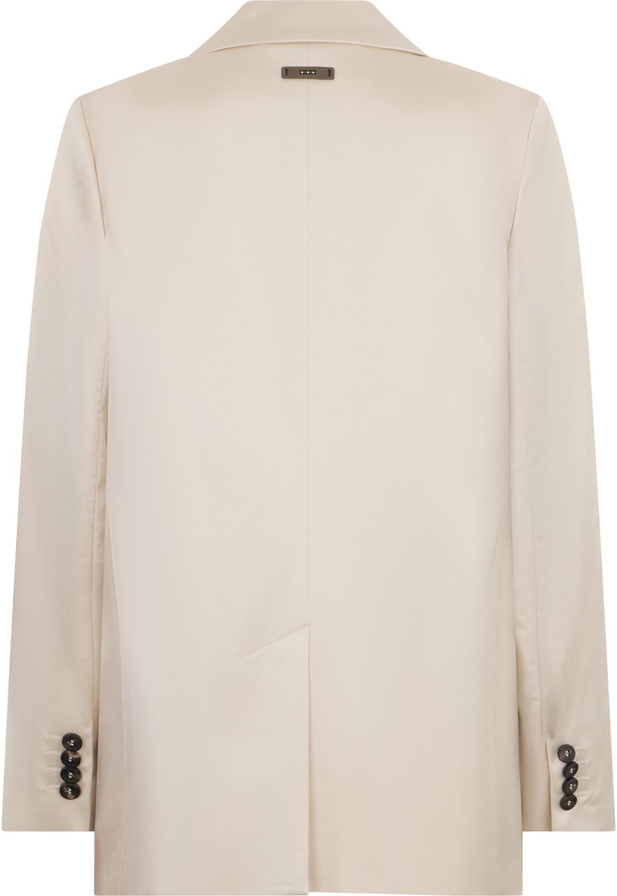 Peserico Elegant sand-colored blazer with a minimal and refined design. Wit