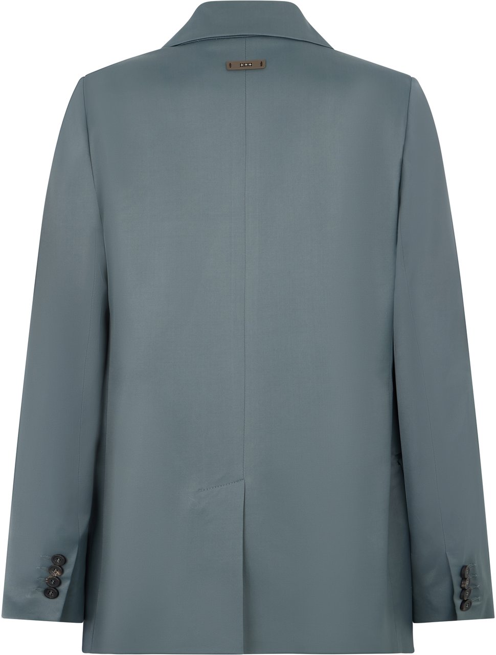 Peserico Gray blazer elegant with pockets and buttons. Groen