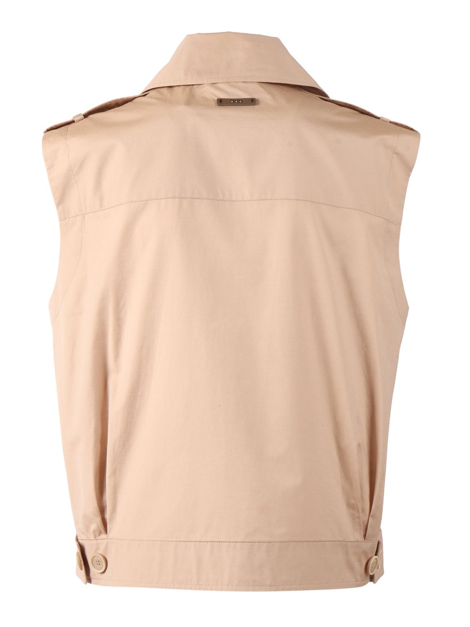 Peserico Tailored Sleeveless Flap Pocket Vest Neutraal