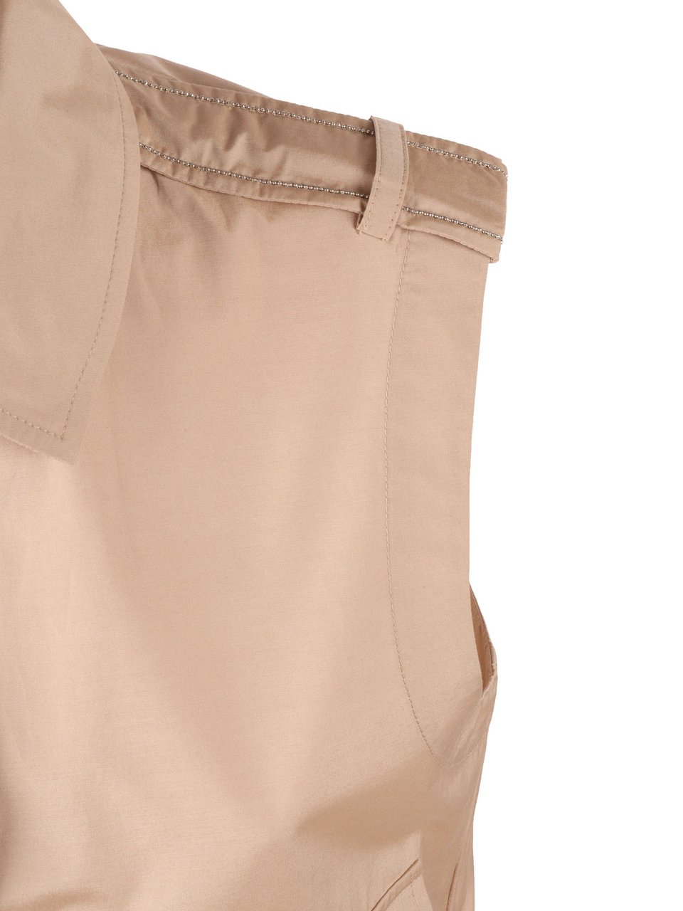 Peserico Tailored Sleeveless Flap Pocket Vest Neutraal