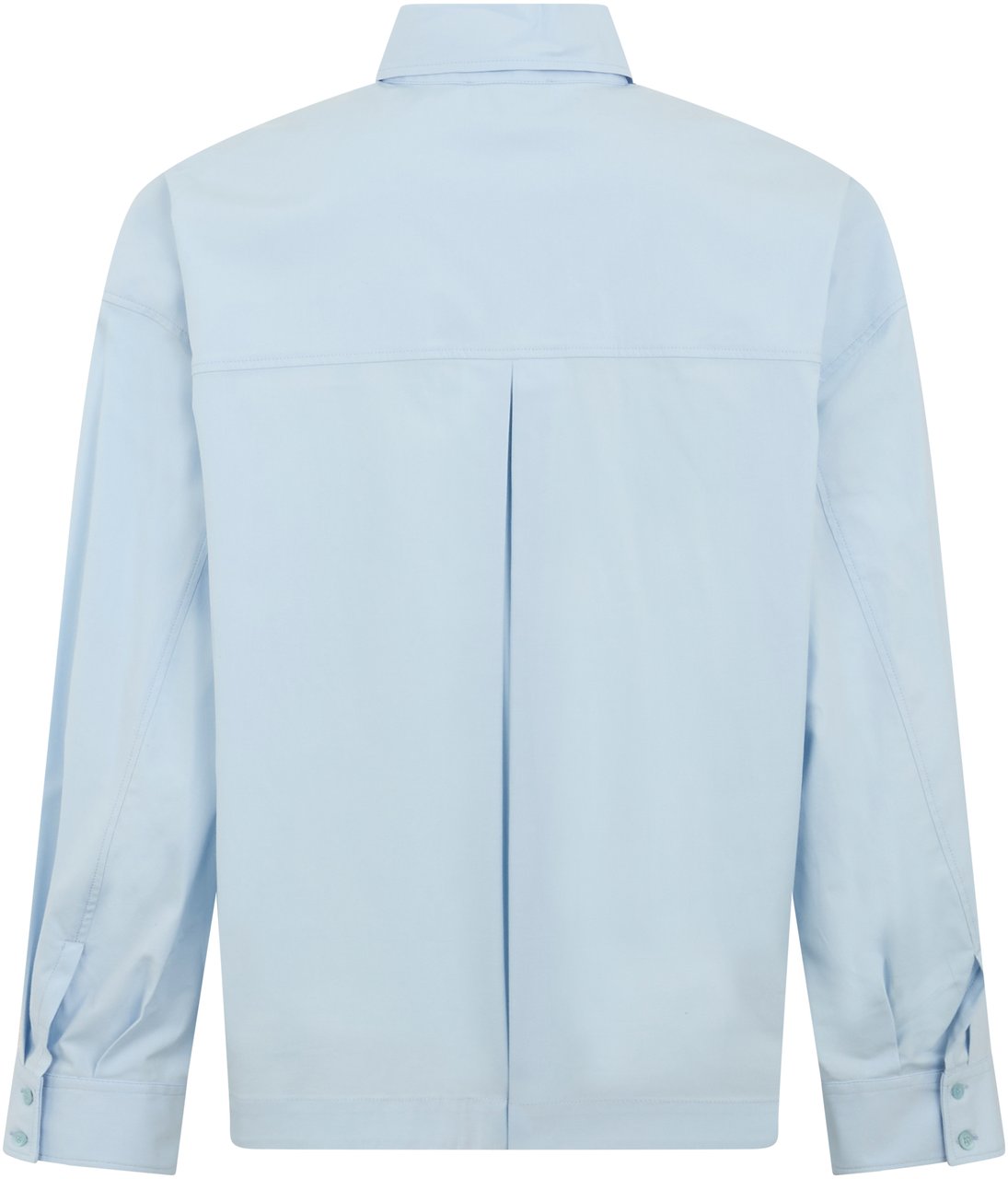 Peserico Elegant blue cropped shirt with long sleeves. Blauw