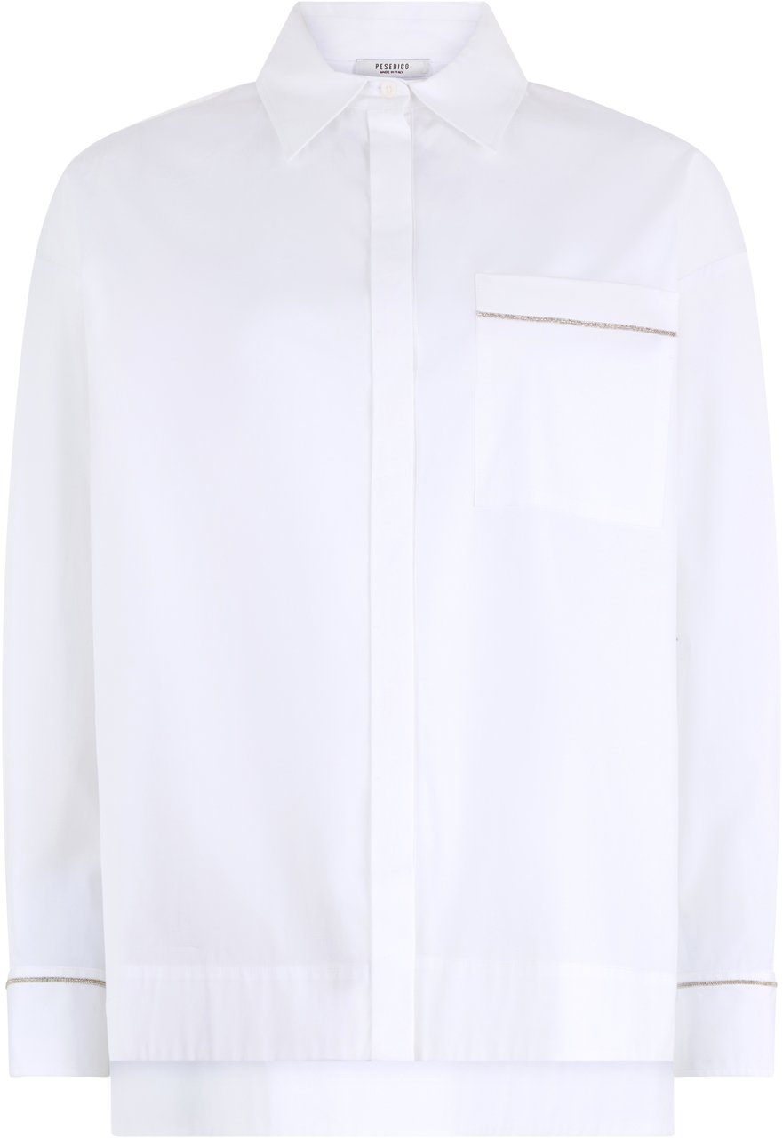 Peserico Light white shirt with long sleeves. Wit
