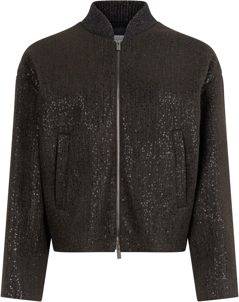 Peserico Light jacket with zip in a versatile modern style. Bruin