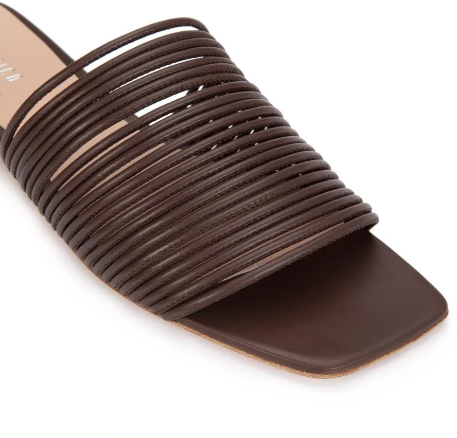 Peserico Ciabatte in Pelle Marrone Bruin