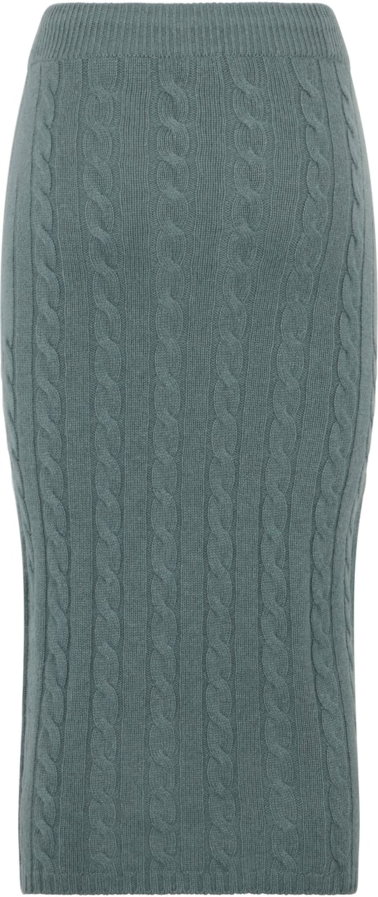Peserico Long elegant dress in soft petrol-colored fabric. Groen