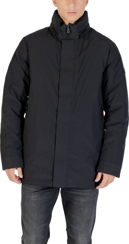 Peuterey Black Polyester Parka Zwart