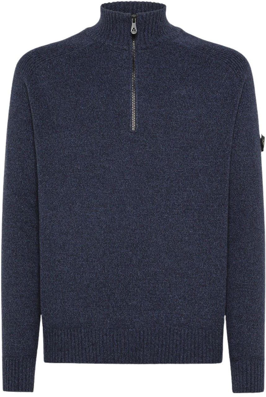 Peuterey Men Braille Sweater Blu Graphite Blauw