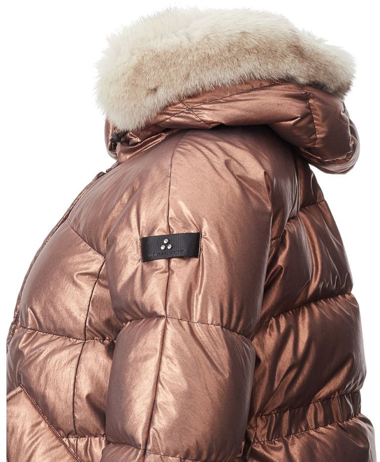 Peuterey Pink Polyester Full-Length Jacket Roze