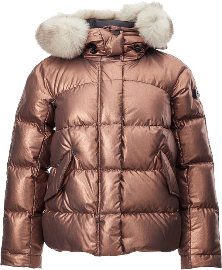 Peuterey Pink Polyester Full-Length Jacket Roze