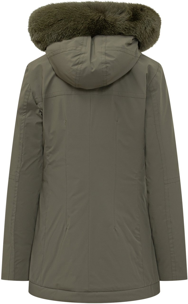 Peuterey Donnet Kl Fur Parka Donkergroen