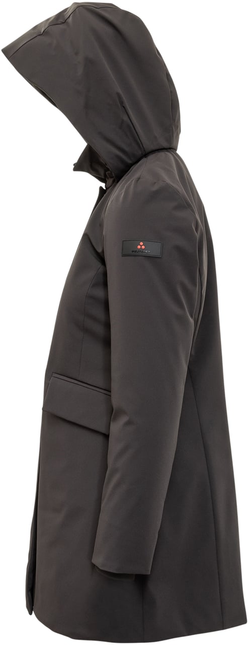 Peuterey Peuterey Cappotto Nero con Cappuccio Zwart