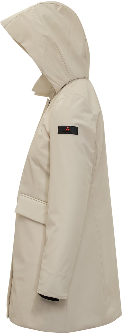 Peuterey Peuterey Cappotto Beige con Cappuccio Wit