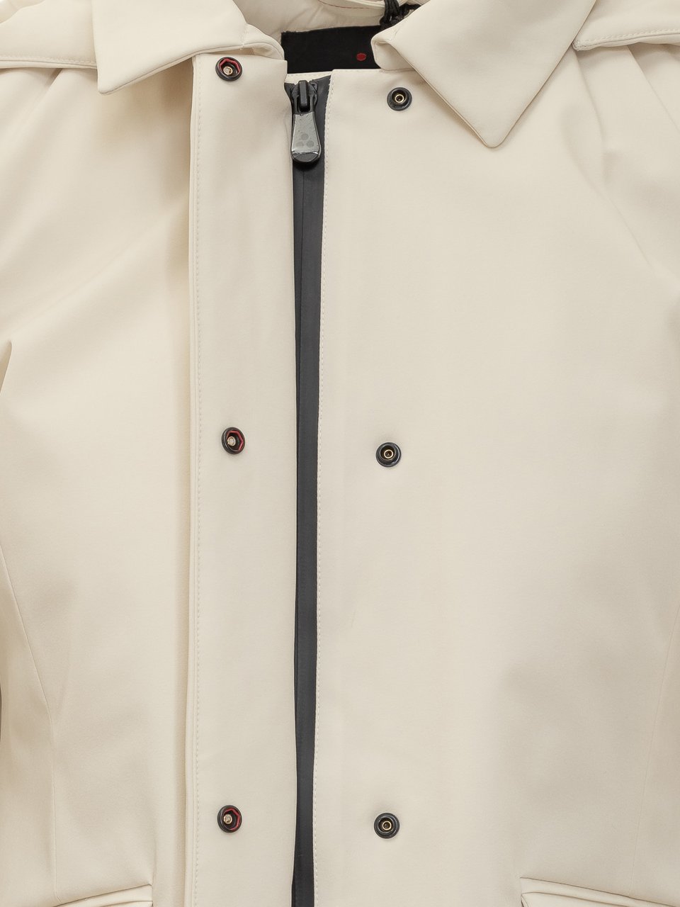 Peuterey Peuterey Cappotto Beige con Cappuccio Wit