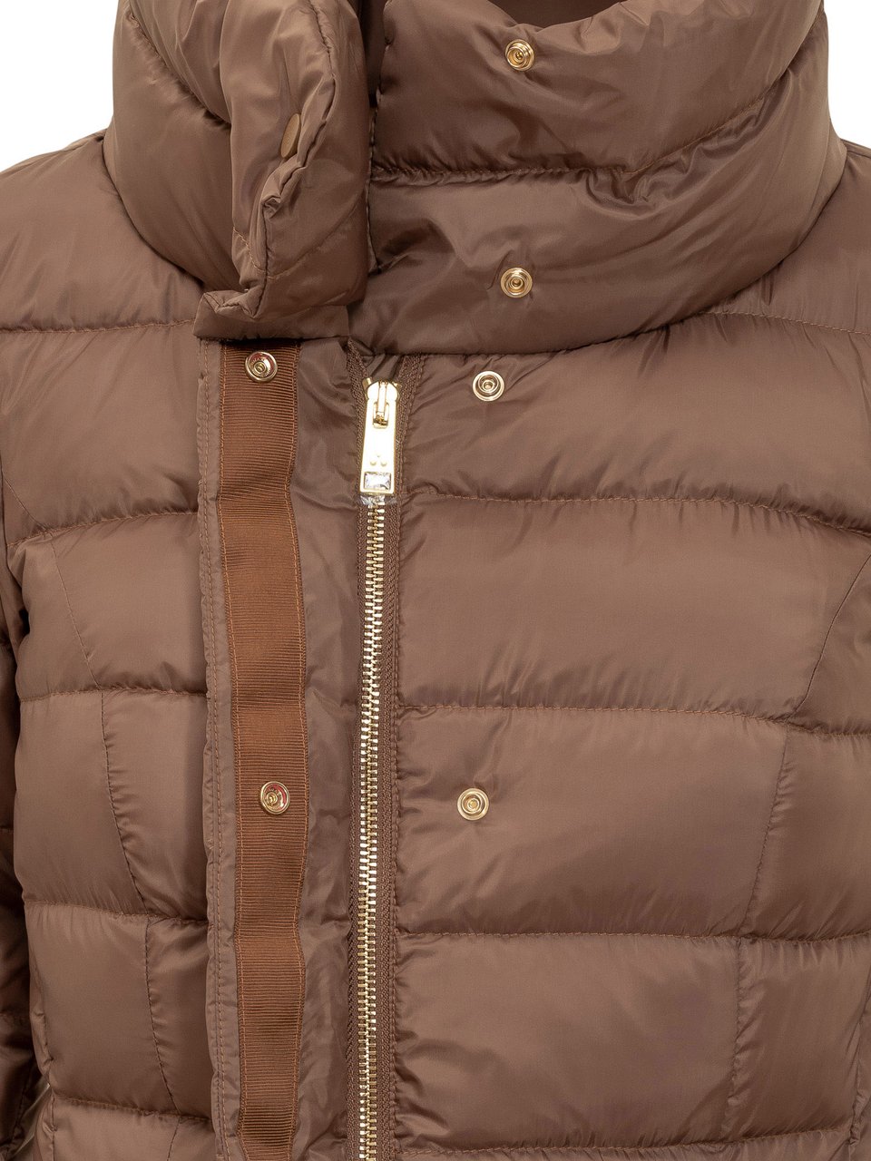 Peuterey Peuterey Piumino Marrone con Collo Alto Bruin
