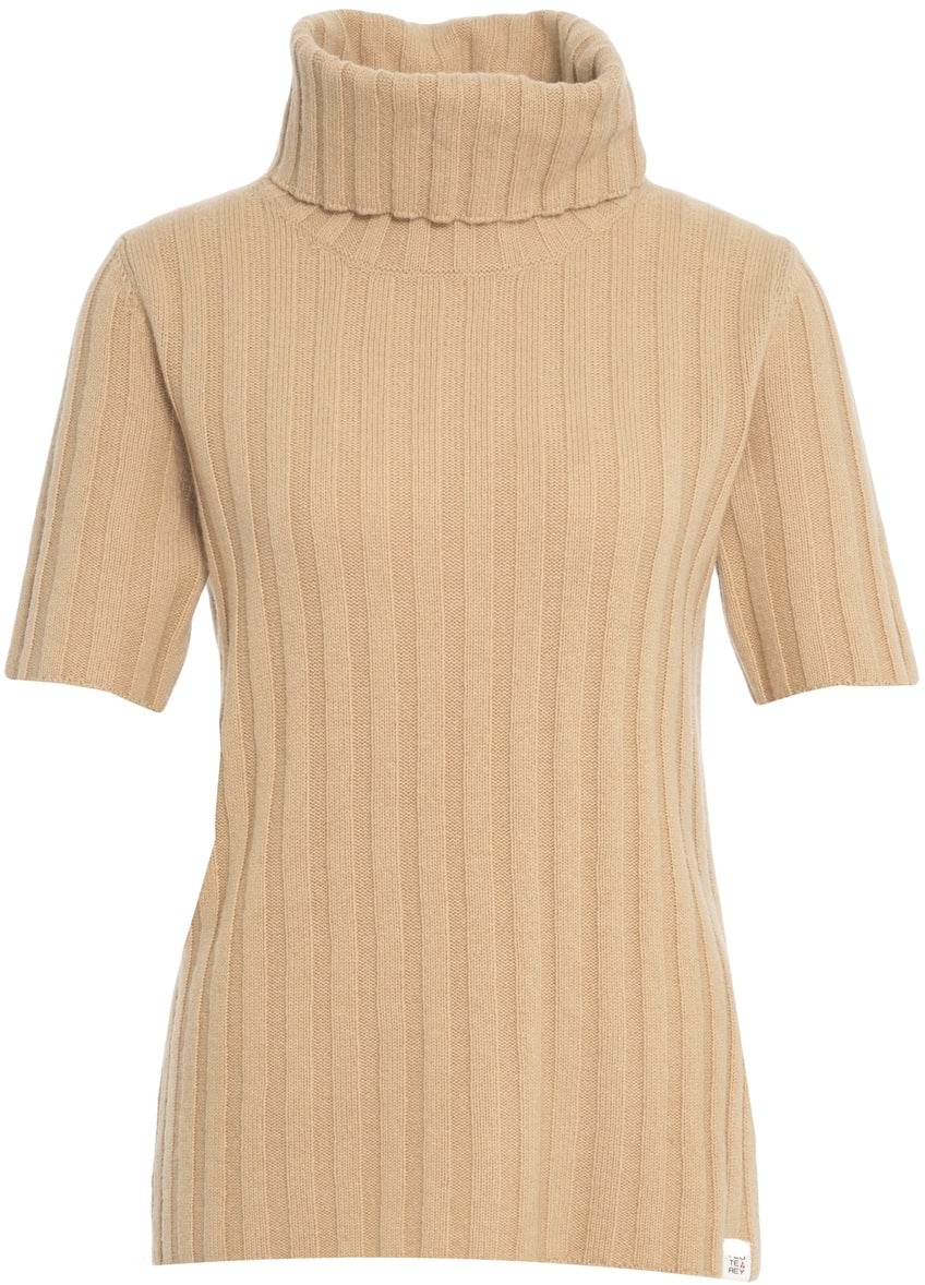 Peuterey Short sleeve sweater 'Andelys' Beige