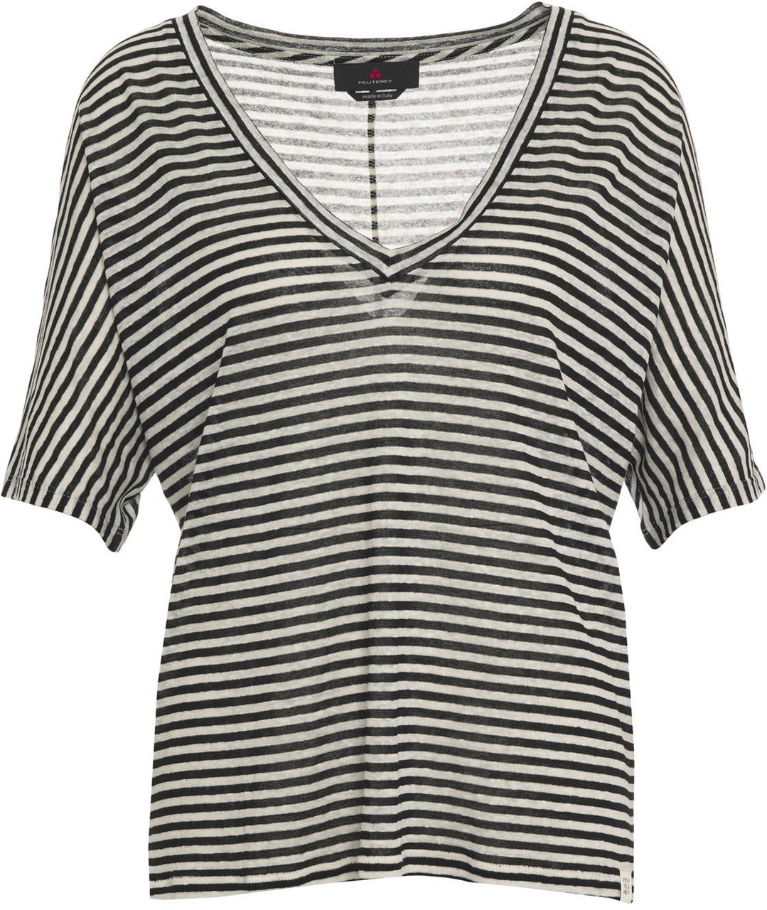 Peuterey Striped t-shirt 'Ester' Zwart