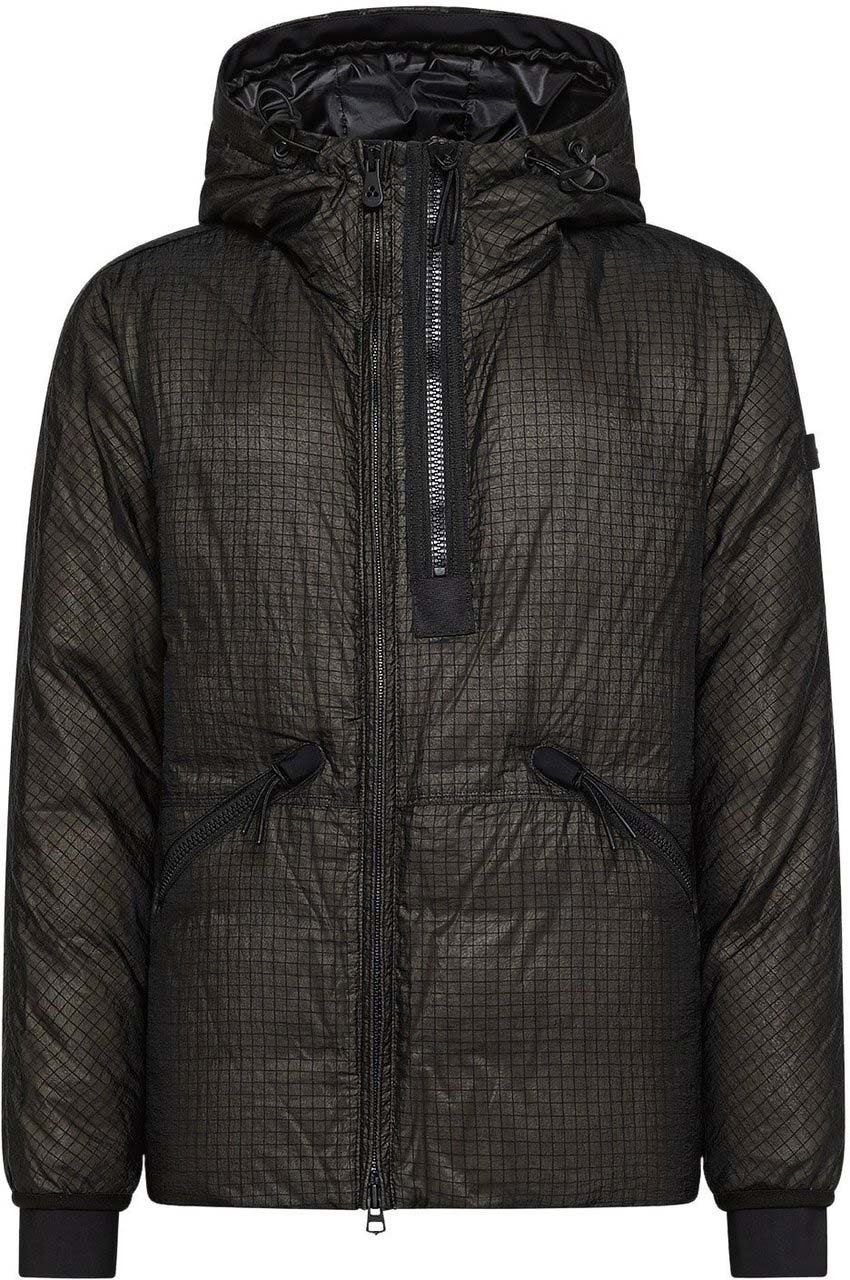 Peuterey SPLENDOR STR - Bomberjack met zwart motief met "transparant" effect zwart geweven Bruin