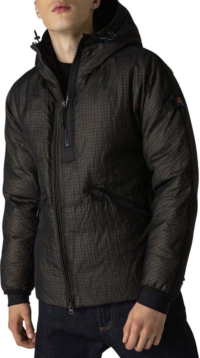 Peuterey SPLENDOR STR - Bomberjack met zwart motief met "transparant" effect zwart geweven Bruin