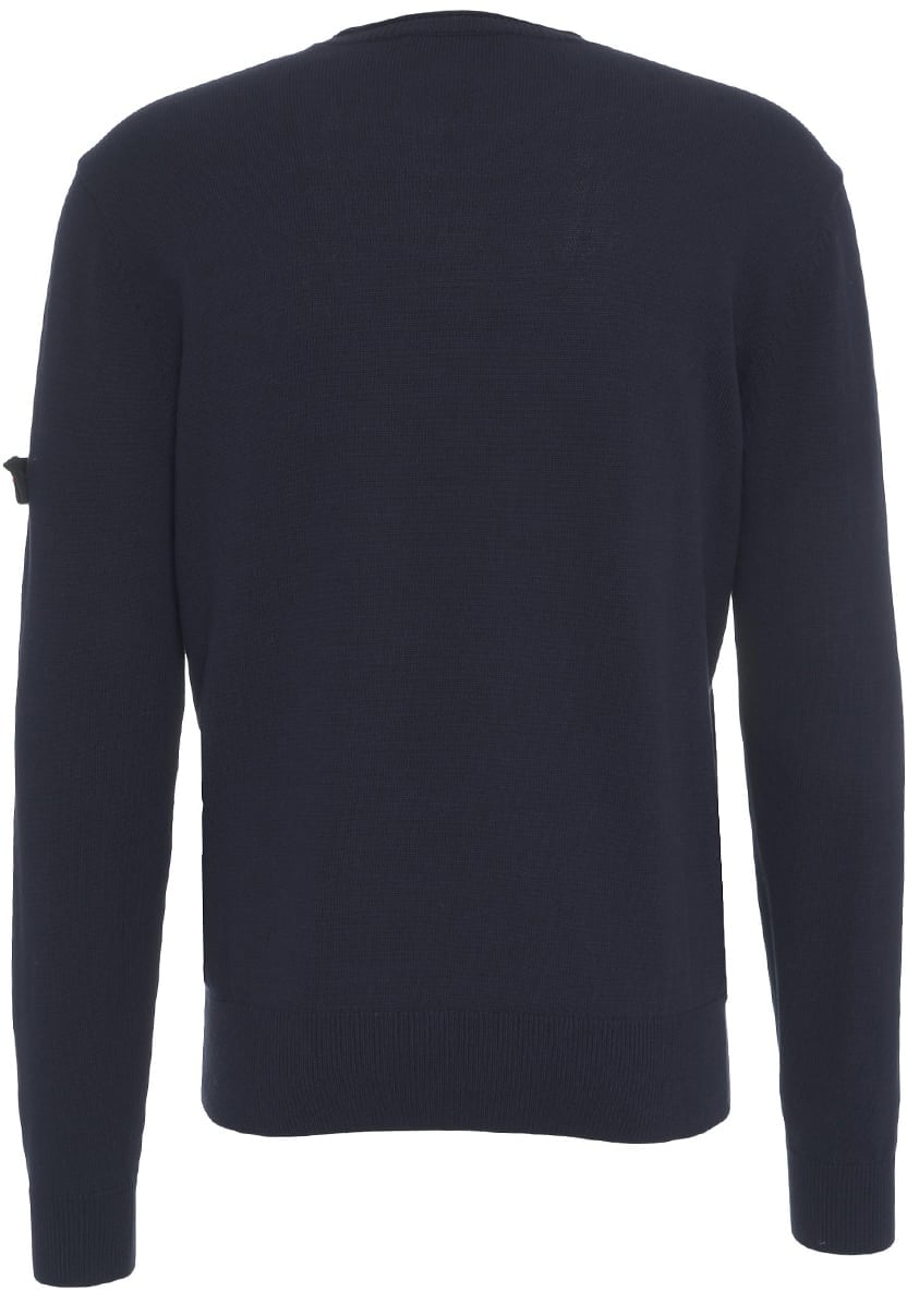 Peuterey Knit cotton sweater Blauw