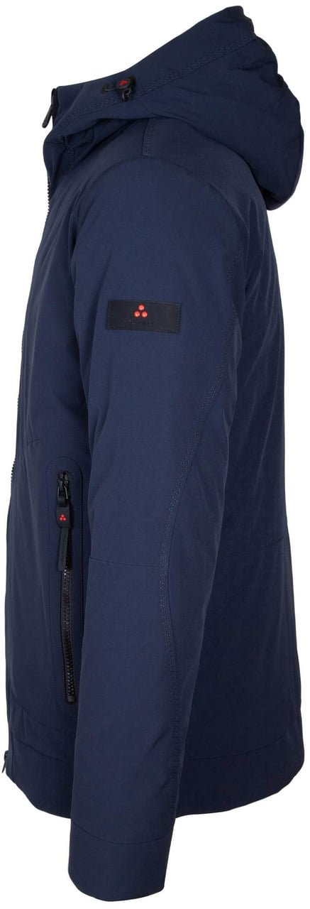 Peuterey Peuterey stretch polyester logo jacket, blue Blauw