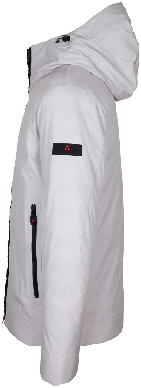 Peuterey Peuterey logo jacket in stretch polyester, light grey Grijs