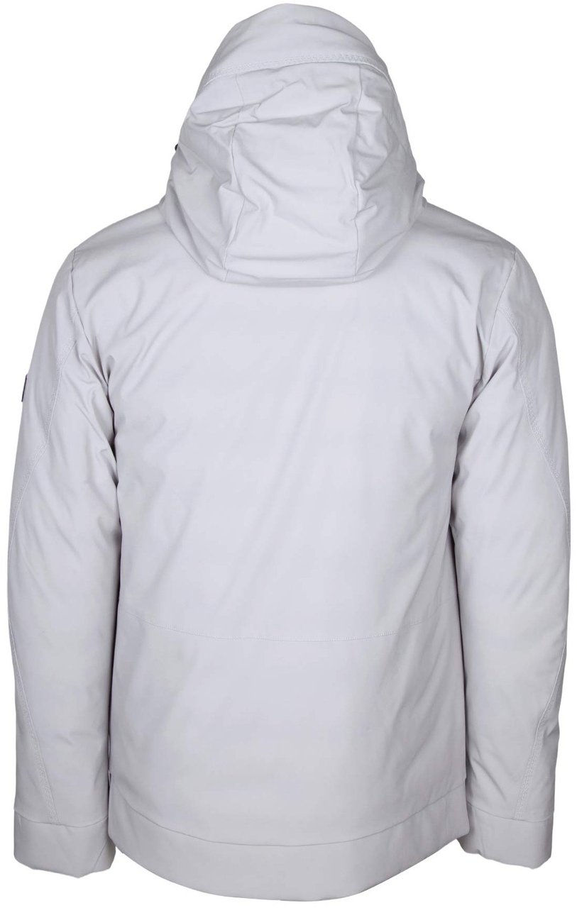 Peuterey Peuterey logo jacket in stretch polyester, light grey Grijs