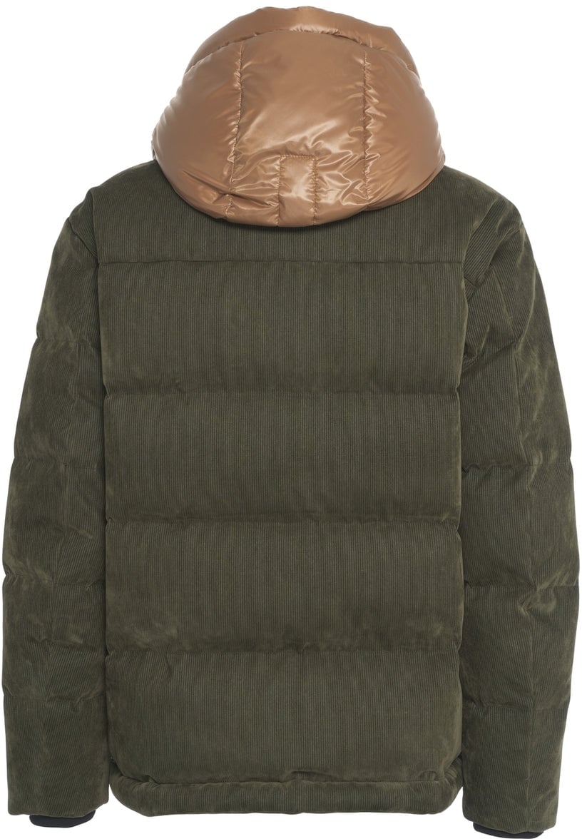 Peuterey Corduroy down jacket 'Cinaed' Groen